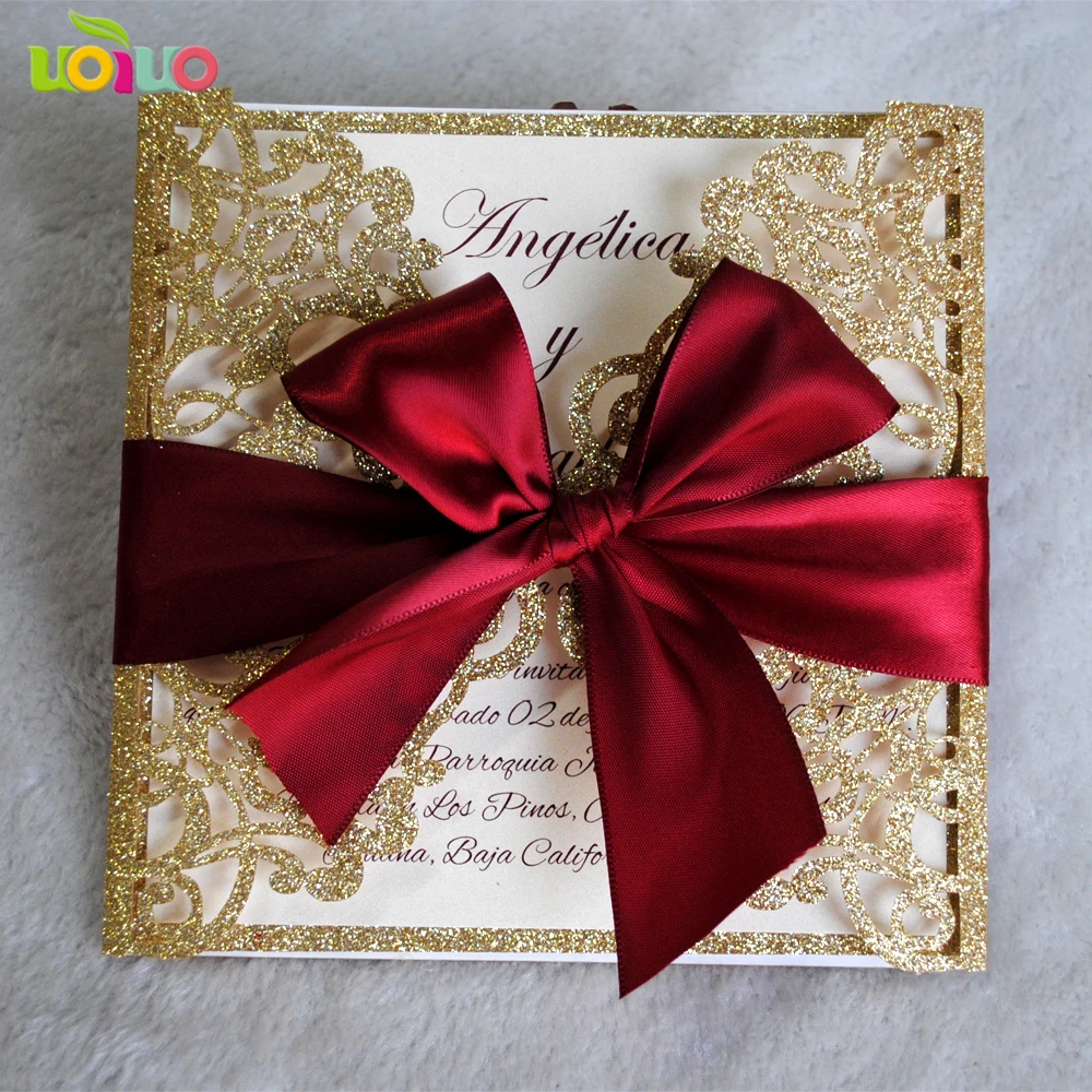 Party decorations invitation card glitter paper design ...
