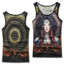 Летняя мужская майка для занятий бодибилдингом с принтом, высококачественный ледяной шелк, мужской фитнес-плотно жилет большого размера, Мужская одежда для спортзала, M-7XL