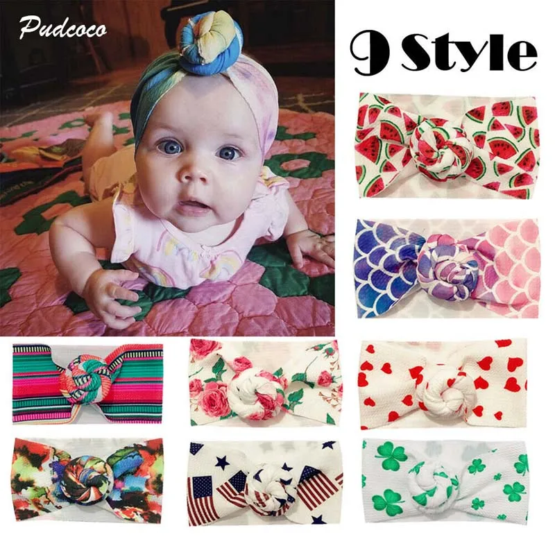 2019 брендовая Милая повязка на голову с цветами для маленьких девочек чешуя