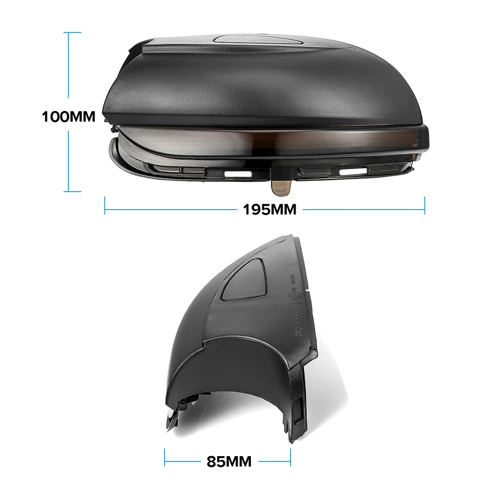 2 шт. светодиодный светильник с одним поворотом, динамическим последовательным зеркалом заднего вида для Volkswagen Golf MK6 GTI 6 R20 MKVI Touran