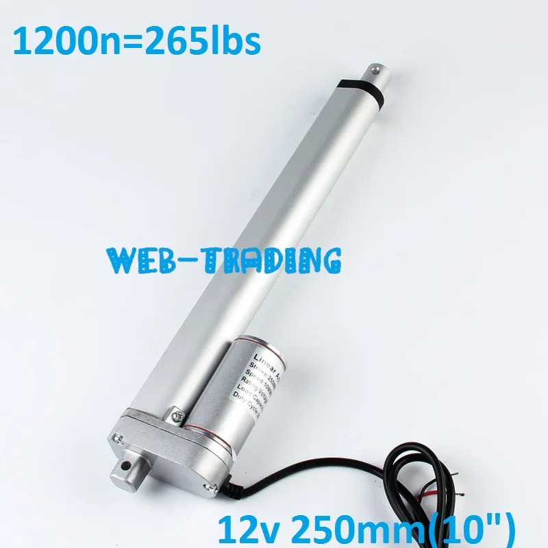 

Free Delivery 12v DCelectric linear actuator for shutter closer window opener 250mm/ 10inch stroke, 1200N/265LBS linear motor