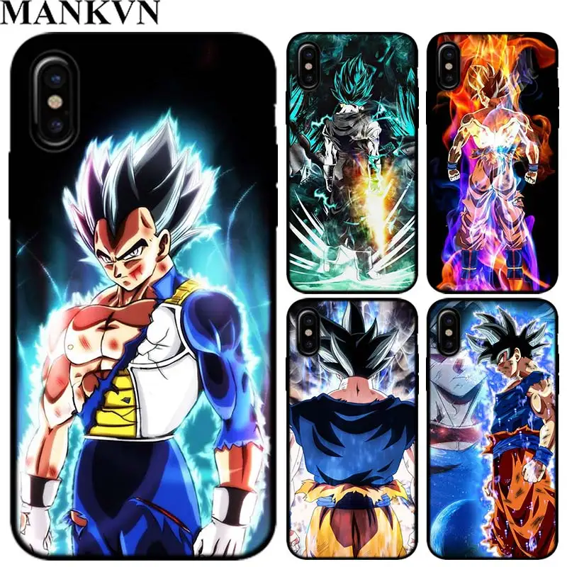 

dragon ball super ultra instinct Soft TPU Silicone Black Cases for Apple iPhone 6 6S 7 8 Plus X XR XS MAX 5S SE Coque Cover shel