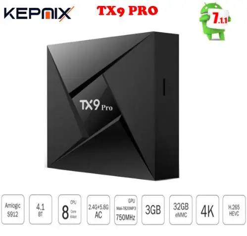 

tanix 5PCS TX9 Pro TV Box 3G RAM 32G ROM 4k smart google Amlogic S912 Octa-core CPU Android 7.1 OS