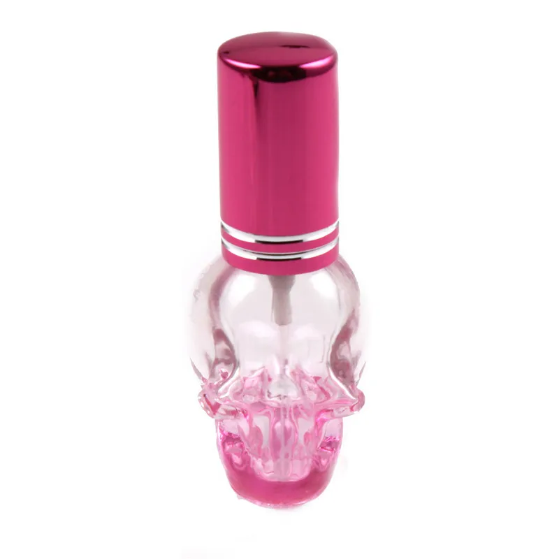 Harga 1 pcs 8 ML Hot sale skull disemprot warna parfum semprot botol botol kaca sampel percobaan travel Portabel