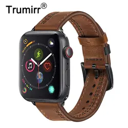 TRUMiRR двухцветный ремешок из натуральной кожи для iWatch Apple Watch Gen 4 3 2 1 44 мм 40 мм 42 мм 38 мм ремешок старинный ремешок ремень