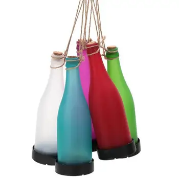 

5pcs Outdoor Cork Wine Bottle Sense LED Solar Powered Light Hanging Garden Lamp For Party Courtyard Patio Pathway Decoration