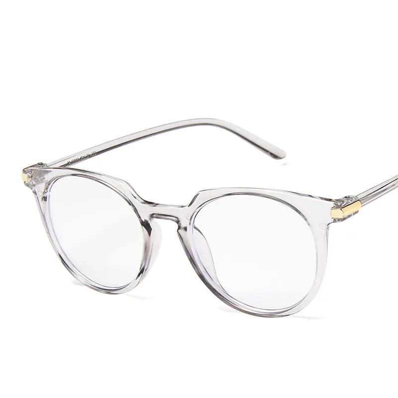 

2019 Retro anti-blue design glasses frame female comfortable light simple flat mirror multicolor fashion famous brand High-end