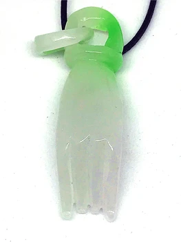 

Natural Green Jade Hamsa Hand Charm Pendant Necklace
