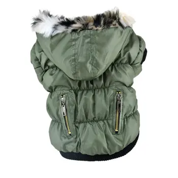 

Zipper Fold Design Puppy Dog Jacket Winter Warm Coat Classic 5 Colors Comfortable Skin Pet Clothes