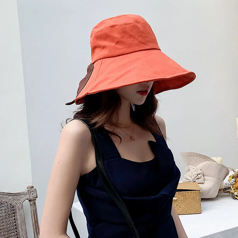 sun hats for women summer hat women beach hat summer women bucket hat bow  (26)