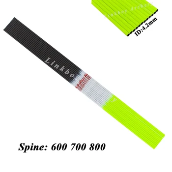 

6/12Pcs 30'' ID4.2mm spine600 700 800 Linkboy Archery Carbon Arrow Shafts Recurve Bow Shooting Hunting
