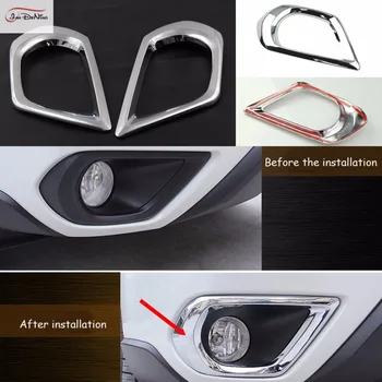 

JanDeNing 2PCS ForSubaru Forester 2013-2015 Chrome plated ABS Front/Rear Fog Lights Lamp Cover Frame Trim Emblems