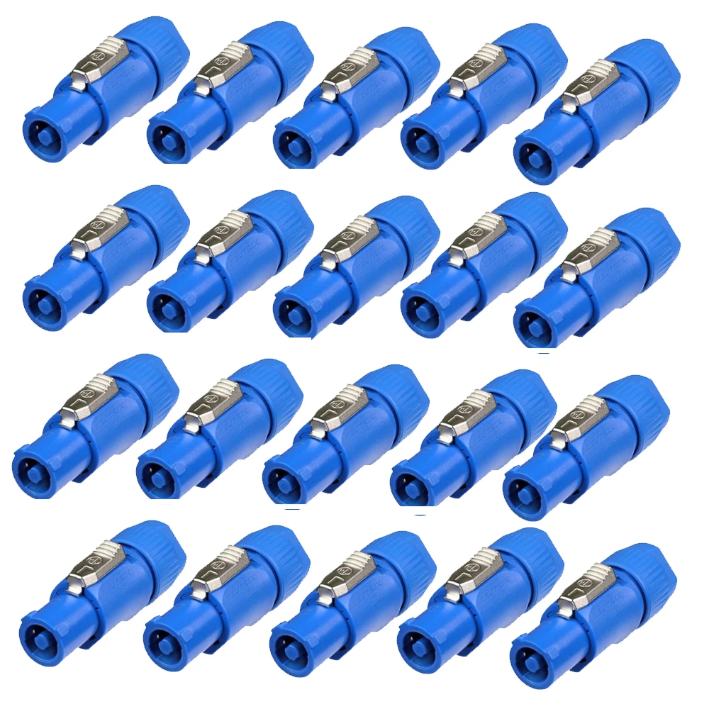 

20pcs Blue NAC3FCA PowerCon 20A AC Cable Connector Power adapter