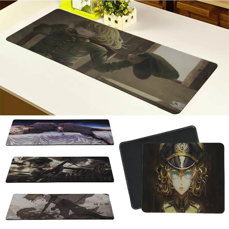 

MaiYaCa Boy Gift Pad Youjo Senki Tanya Von Degurechaff Girls Computer Laptop Mouse Mat Keyboards Mat Gaming mousepad Desk Mat