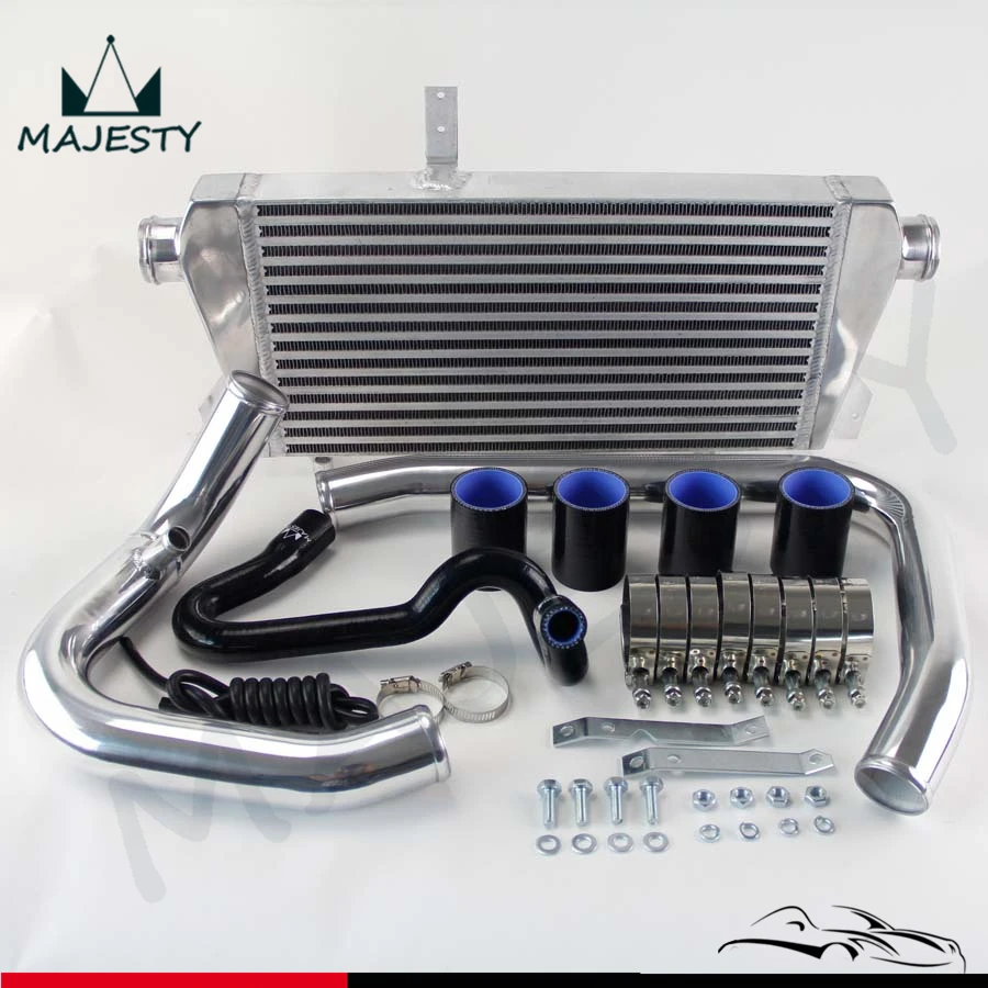 FRONT MOUNT INTERCOOLER kit aluminum piping SILVER for 96 01 VW PASSAT