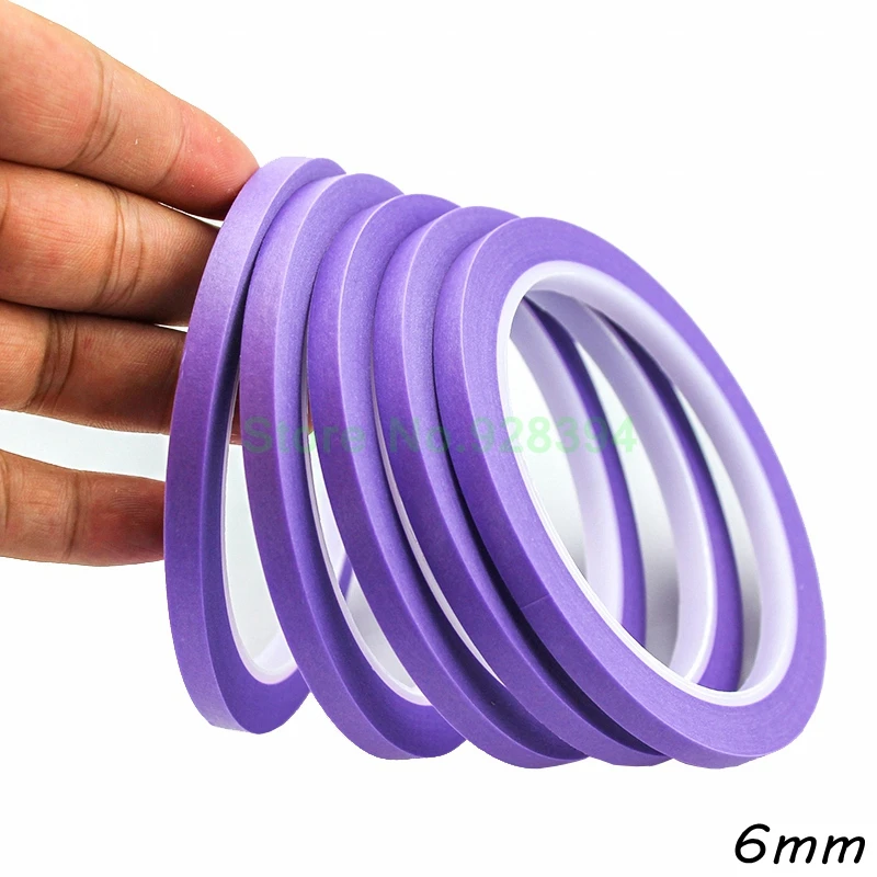 6mm x 25m Purple Thin Washi Masking Tape For Painting & Drawing & DIY