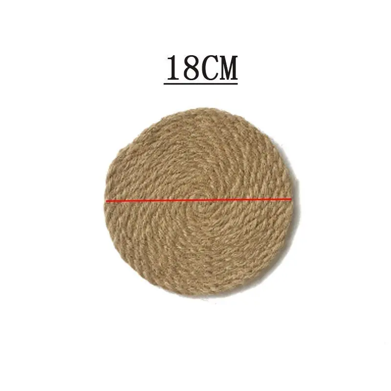 Japanese-style Cushions Placemat Kids For Dining Table Round Woven Heat Insulation Tablemat Handmade Pot Mat Kitchen Accessories Japanese-style Cushions Placemat Kids For Dining Table Round Woven Heat Insulation Tablemat Handmade Pot Mat Kitchen Accessories
