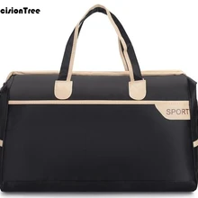 Многофункциональная Мужская простая нейлоновая сумка для багажа, портативная большая Вместительная дорожная сумка, повседневная Водонепроницаемая короткая дорожная сумка L494