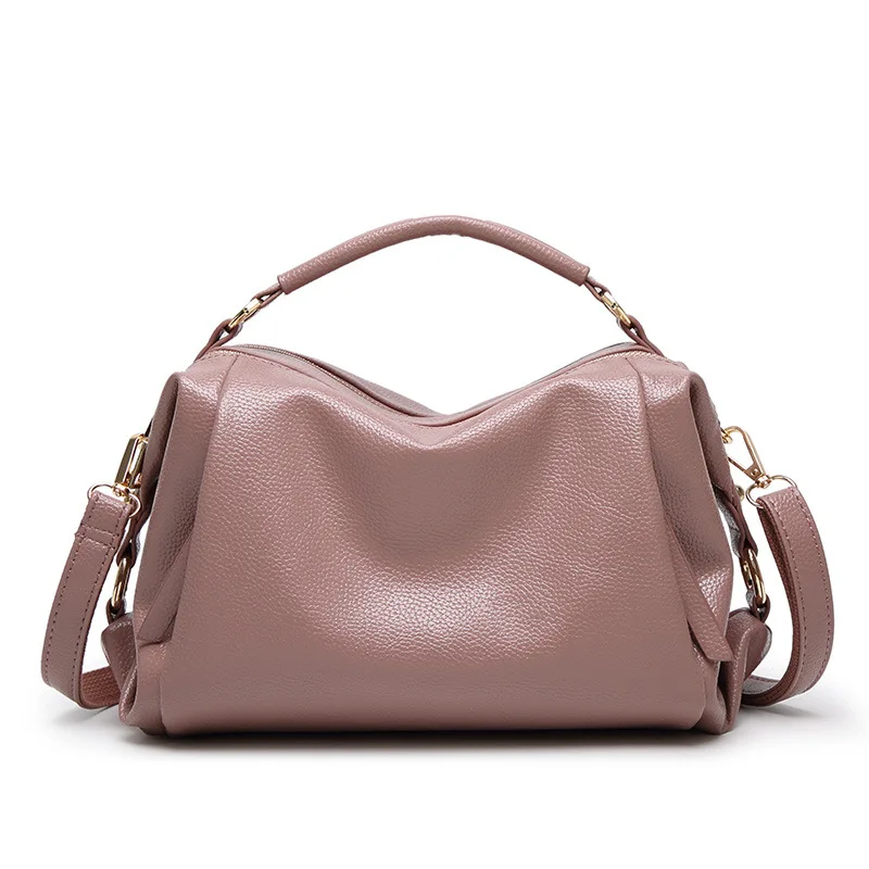 Bags Women Shoulder Handbags 2017 New Woman Handbag Casual Pink Pu Bags Women Shoulder Handbags 2017 New Woman Handbag Casual Pink Pu Leather For Small Hobos Bag Bolsa Sac In Top Handle From