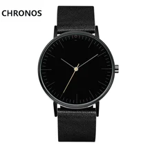Simple Style Men’s Women Quartz Stock Watch 2017 Brand Men Wristwatch PU Leather Strap Fashion Casual Watches Relogio Masculino