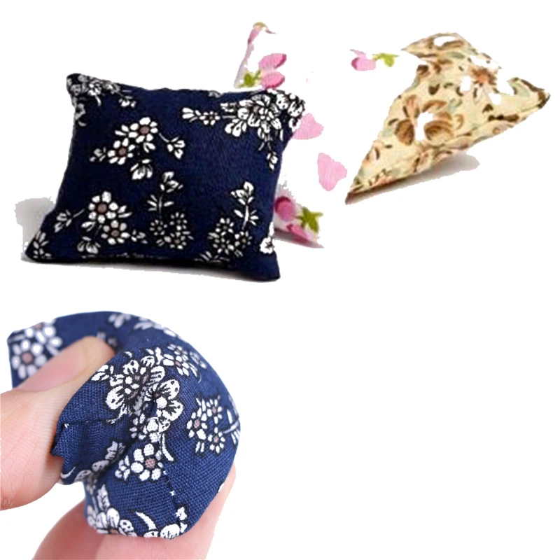 

1:12 Dollhouse Miniature Mini Toys Sofa Flower Single Pillow Cushion Couch Bed Dollhouse Model Accessories