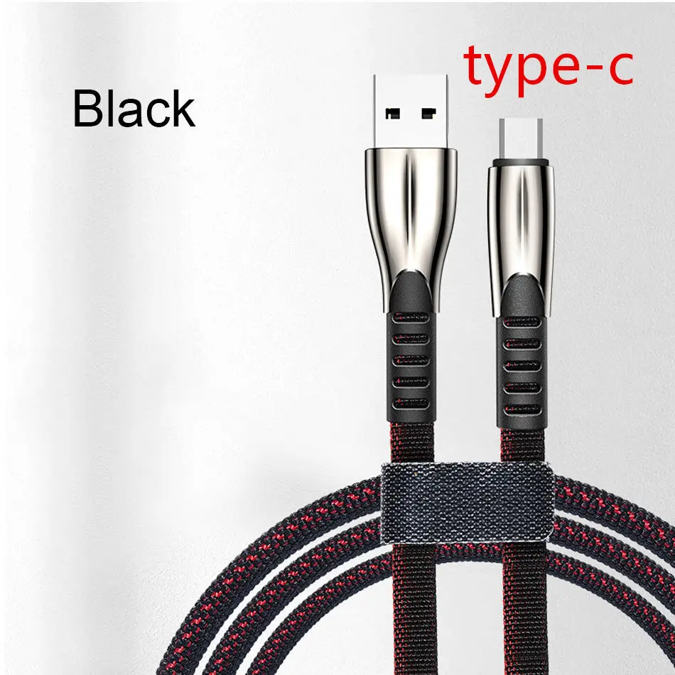 1 м 2 м 3 м 3 А Быстрая зарядка USB кабель type C зарядное устройство для samsung для huawei для Xiaomi Android мобильный телефон USB кабель для передачи данных и зарядки - Цвет: Black