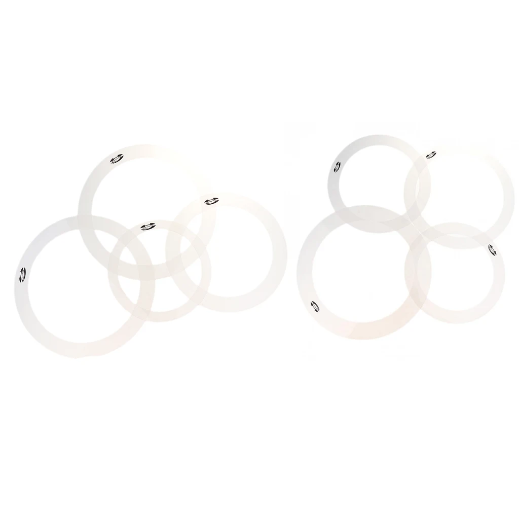2 Packs PET Material Drum Muffler Dampening Tone Control Rings for Percussion Instrument