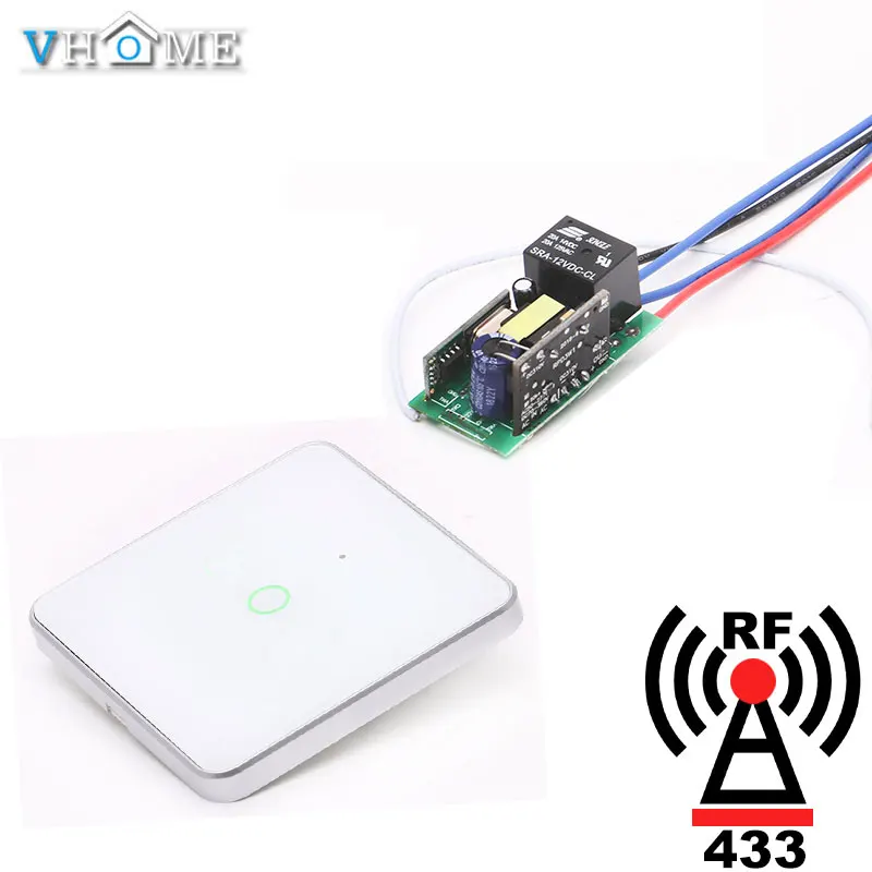 

Vhome Wireless Sensor Remote Control RF 433 Mhz 80-220V Switch Learning Code Receiver Transmitter Hall Bedroom Ceiling Lights