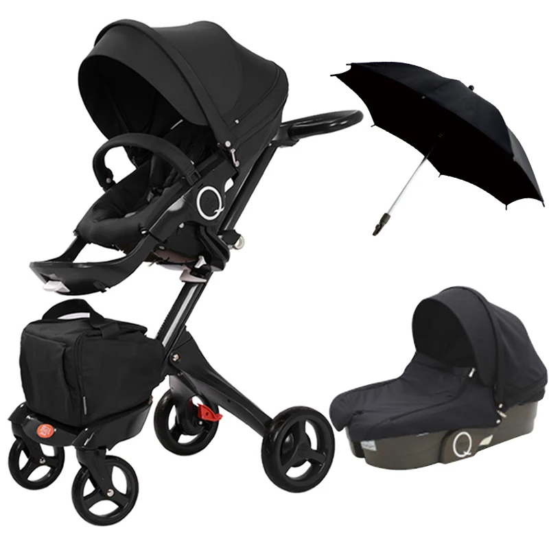 

High landscape 2 in one baby stroller Two-way reclining folding light umbrella four wheels