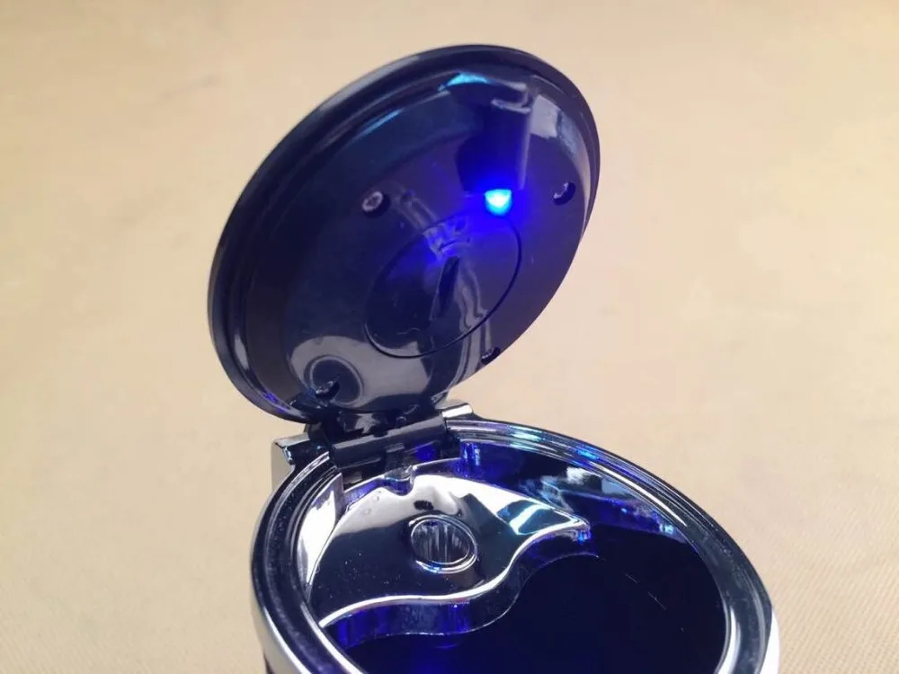 Top grade leather trash can car ashtray car cigarette with lid car