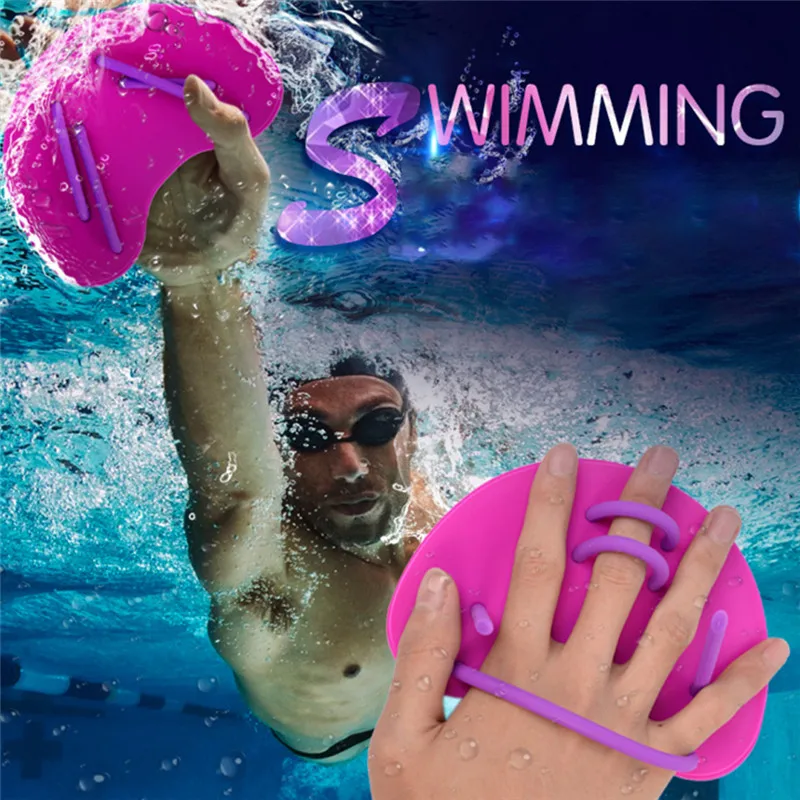 

1 Pair Webbed Diving Gloves Skiing Strokes Swim Gloves Surfing Swimming Paddles Training Fingerless Gloves