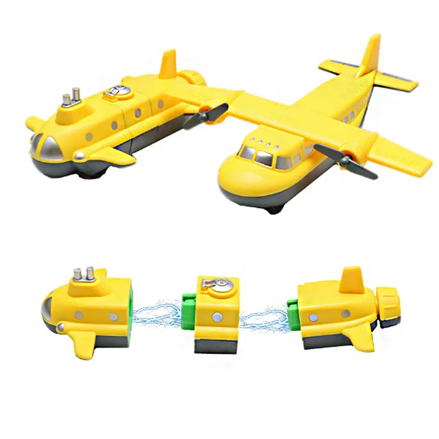 2pcs Connection Airplane Model Toy Plastic Plane Building Blocks Assembled Model Kit