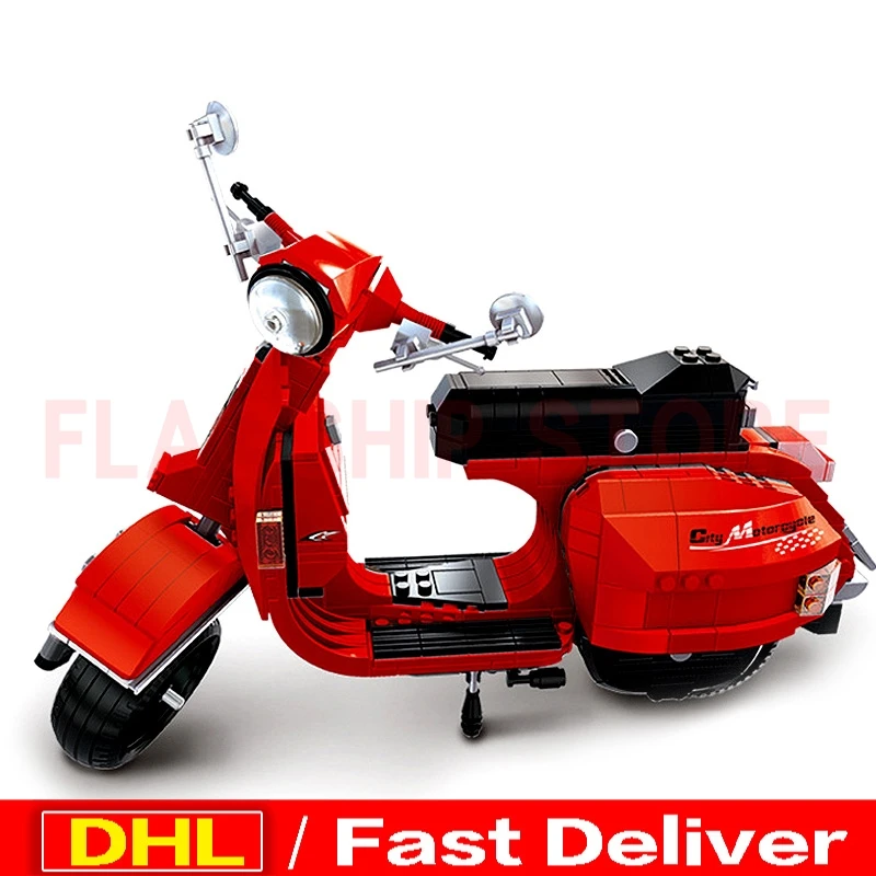 XingBao 03002 Оригинальные творческие технические классические серии Vespa P200 мото