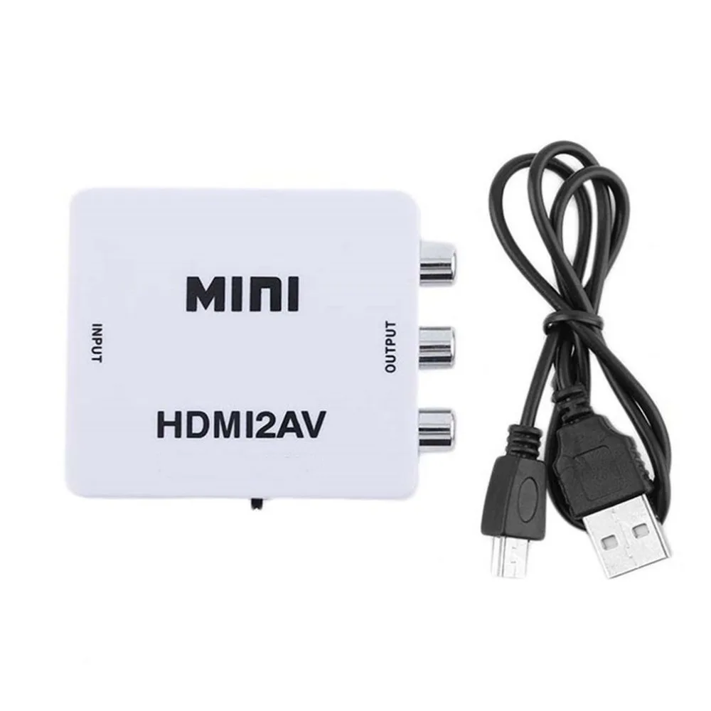 PUZHIJIE HDMI конвертер RCA 1080 P HDMI в AV 3RCA Видео Аудио конвертер адаптер Поддержка PAL и NTSC с USB зарядным устройством