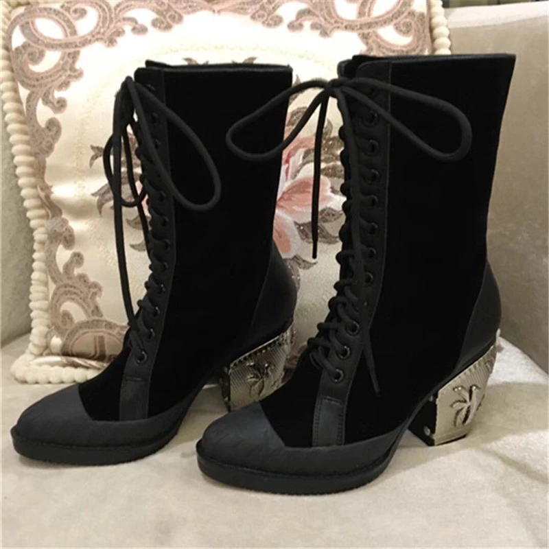 Cruz Marca Las Cuadrados Moda Pasarela Botas Pic atado Pista Mujeres Diseño Gladiador King as De Tacones Nueva Mujer Pic Martin 2018 As Emma Metal qUS8npOw