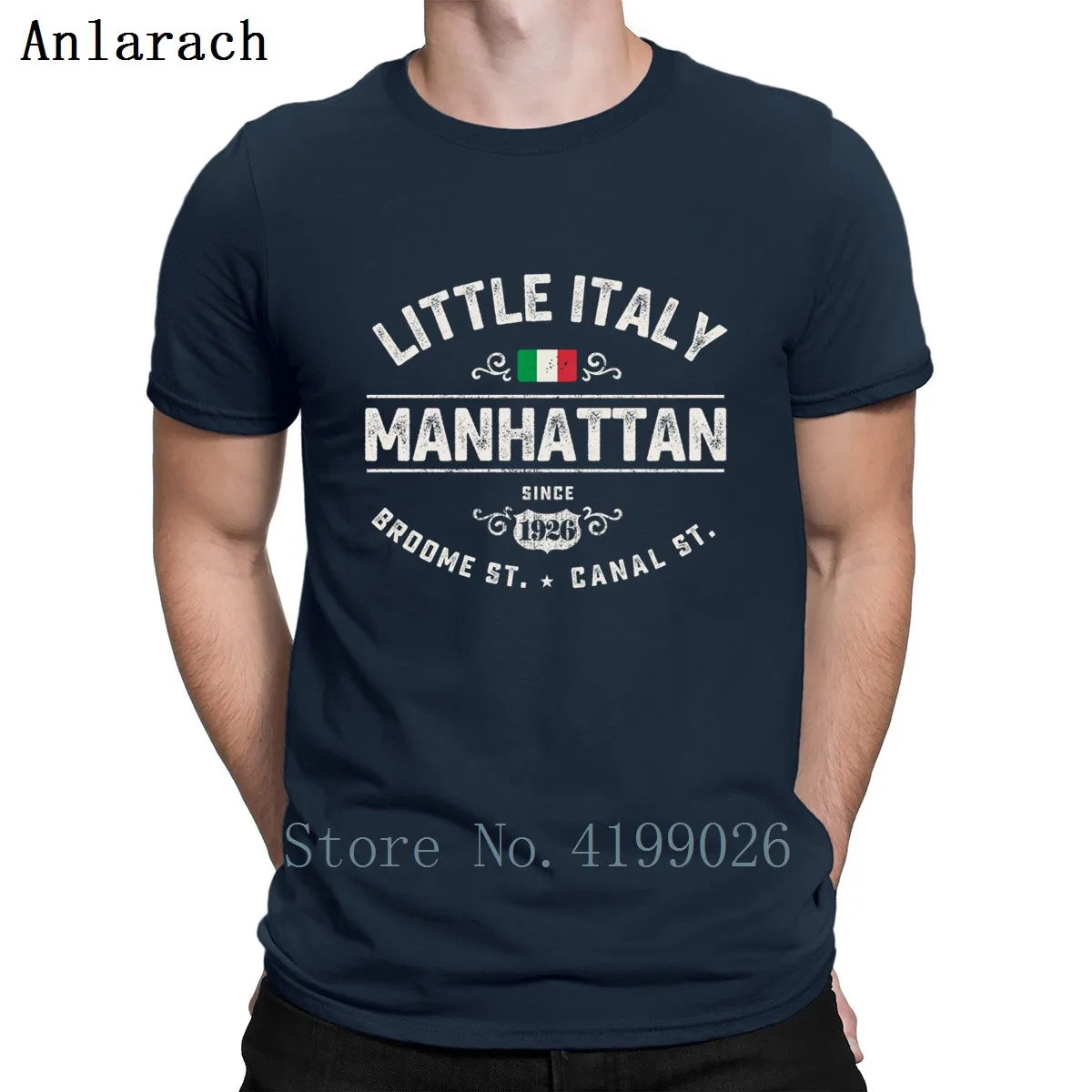 Manhattan Little Italy Ny футболка на заказ Мужская модная в стиле хип хоп Удобная с надписью