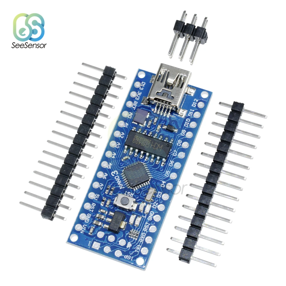 Интерфейсная плата Nano V3.0 3 0 ATmega168 CH340G CH340 миниатюрная USB UART модуль