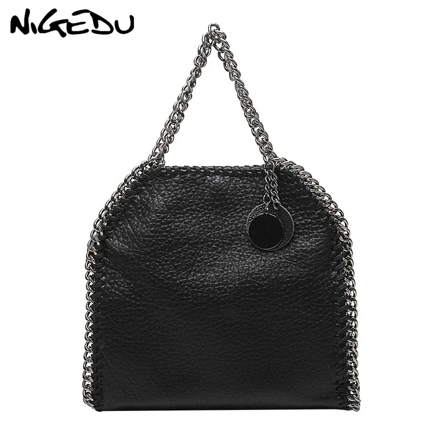 

Women Handbag Small Soft PU Leather Female Shoulder Bag brand design Weaving Chain Crossbody Messenger Bag Ladies Clutches black