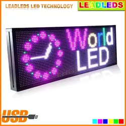 39 х 14 дюйм(ов) p10 smd rgb полный Цвет LED Дисплей, USB Программируемые и прокрутка сообщение LED знак