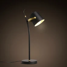 Современный минималистический скандинавский железный стол офисный светодиодный Черный абажур учеба регулируемый кронштейн для ламп