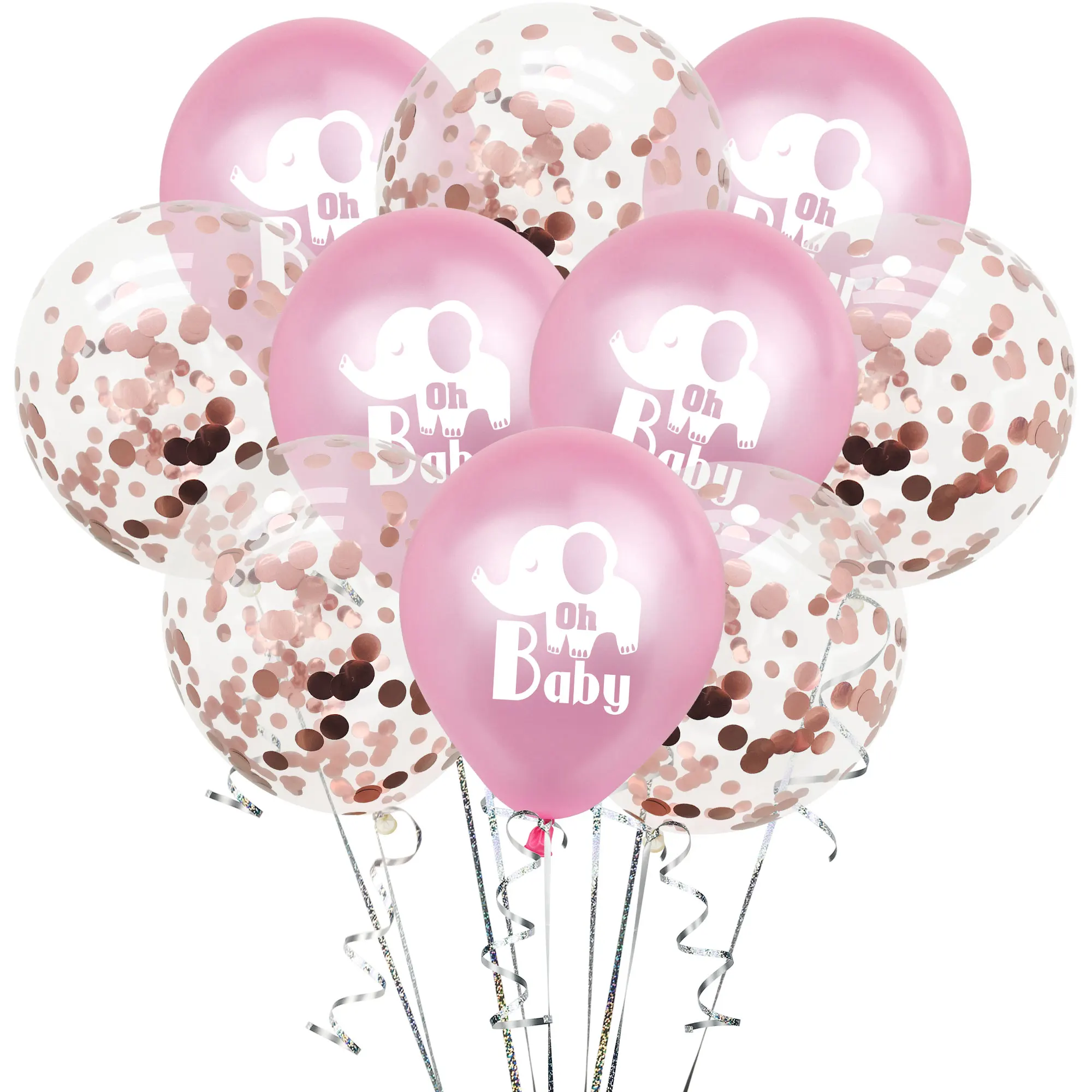 ZLJQ 10pcs Blue Elephant Latex Balloons for Kids Boy Birthday Party Decorations Baby Shower Gender Reveal Animal Party Supplies