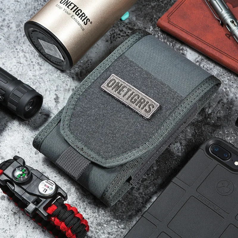 OneTigris MOLLE тактический Охота Талия Сумка смартфон держатель чехол для iPhone6s SE iPhone6 плюс 8 плюс iPhone X - изображение