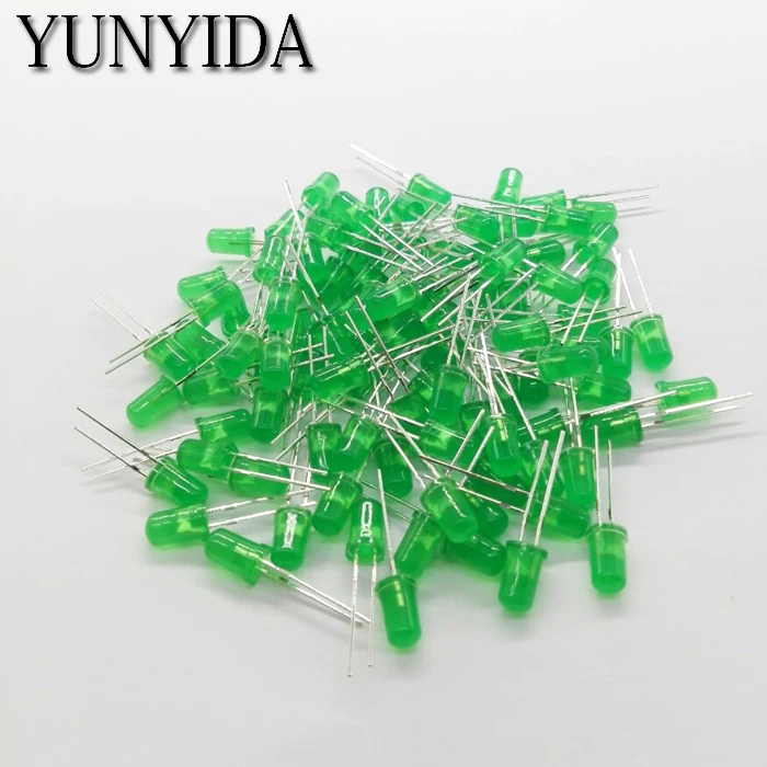 5mm LED Diode Red Yellow Green Blue White Orange 100PCS/LOT