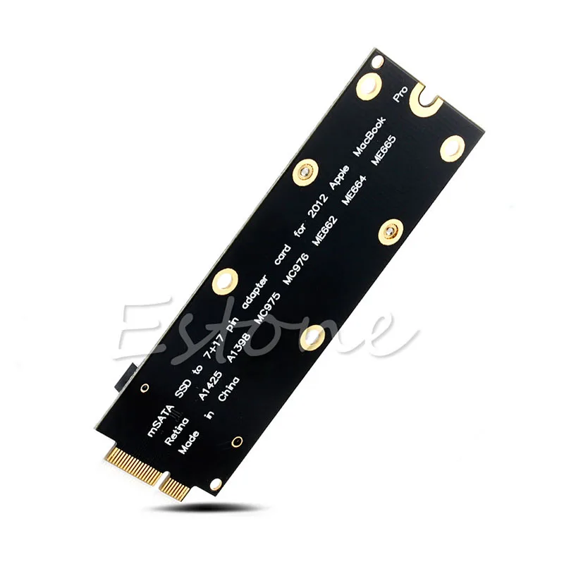 MSATA SSD SATA 7 + 17 Pin адаптера для MacBook Pro для MC976 A1425 A1398-L059 Новый горячий