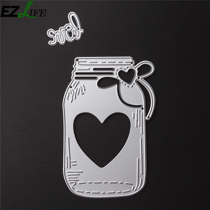 

2pcs/set Heart Bottle Metal Cutting Dies For DIY Scrapbooking Troqueles De Corte De Metal Scrapbooking Craft Dies Stencil #68 #