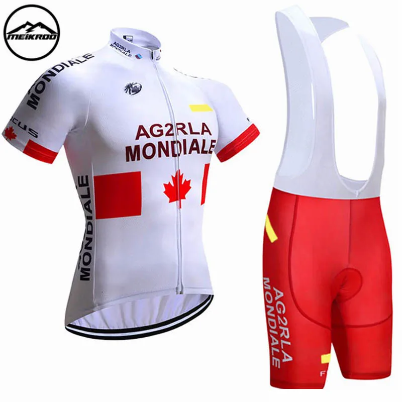 

AG2R 2018 pro team Men Cycling jersey Short Sleeve Set MTB bike Wear bib shorts Summer Outdoor Sport bicycle cycling clothing