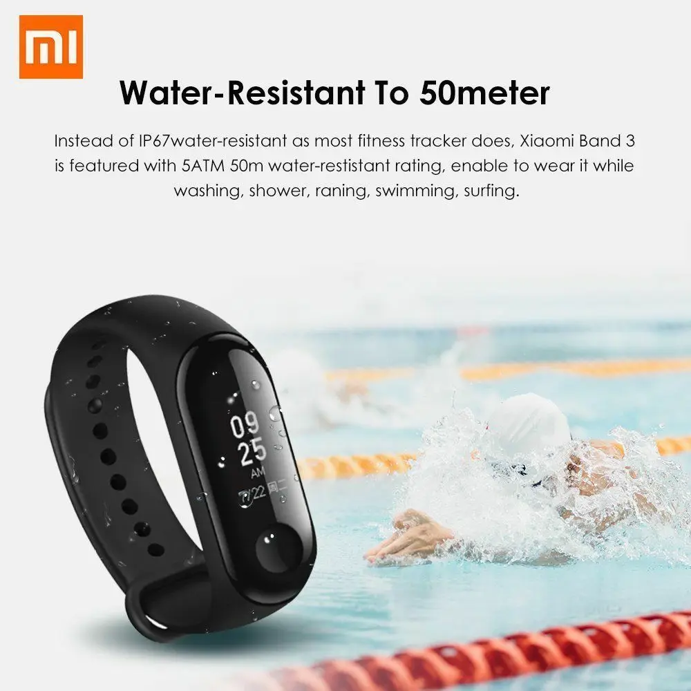 Xiaomi mi группа 3 умный Браслет Группа сердечного ритма мониторы фитнес трекер 0 78