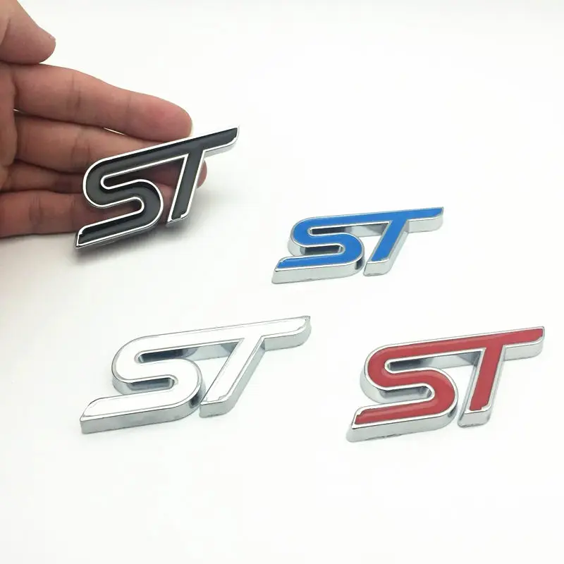 

3D Metal Plastic Emblem ST Sticker Label 3D ST Sticker Sport Style for Ford Focus Fiesta Ecosport Kuga Mondeo Everest Accessory