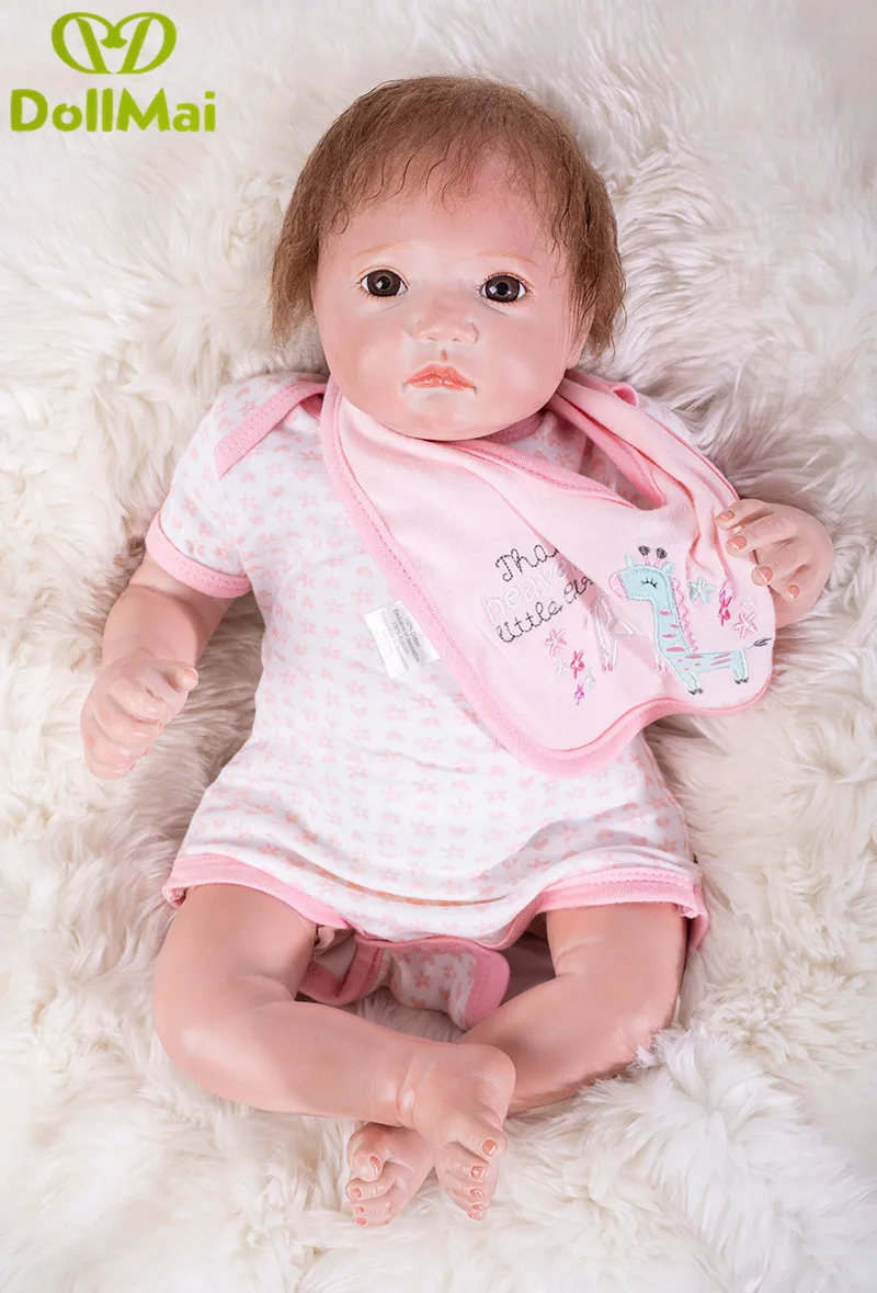 50 см новые мягкие силиконовые Reborn Baby Doll игрушки новорожденная девочка кукла подарки на Рождество и день рождения подарок bebes reborn Brinquedos