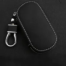 Key Bag Genuine Leather Car Key Wallets Unisex Key Holder Housekeeper Keys Organizer Keychain Covers Zipper Key Case Pouch Purse